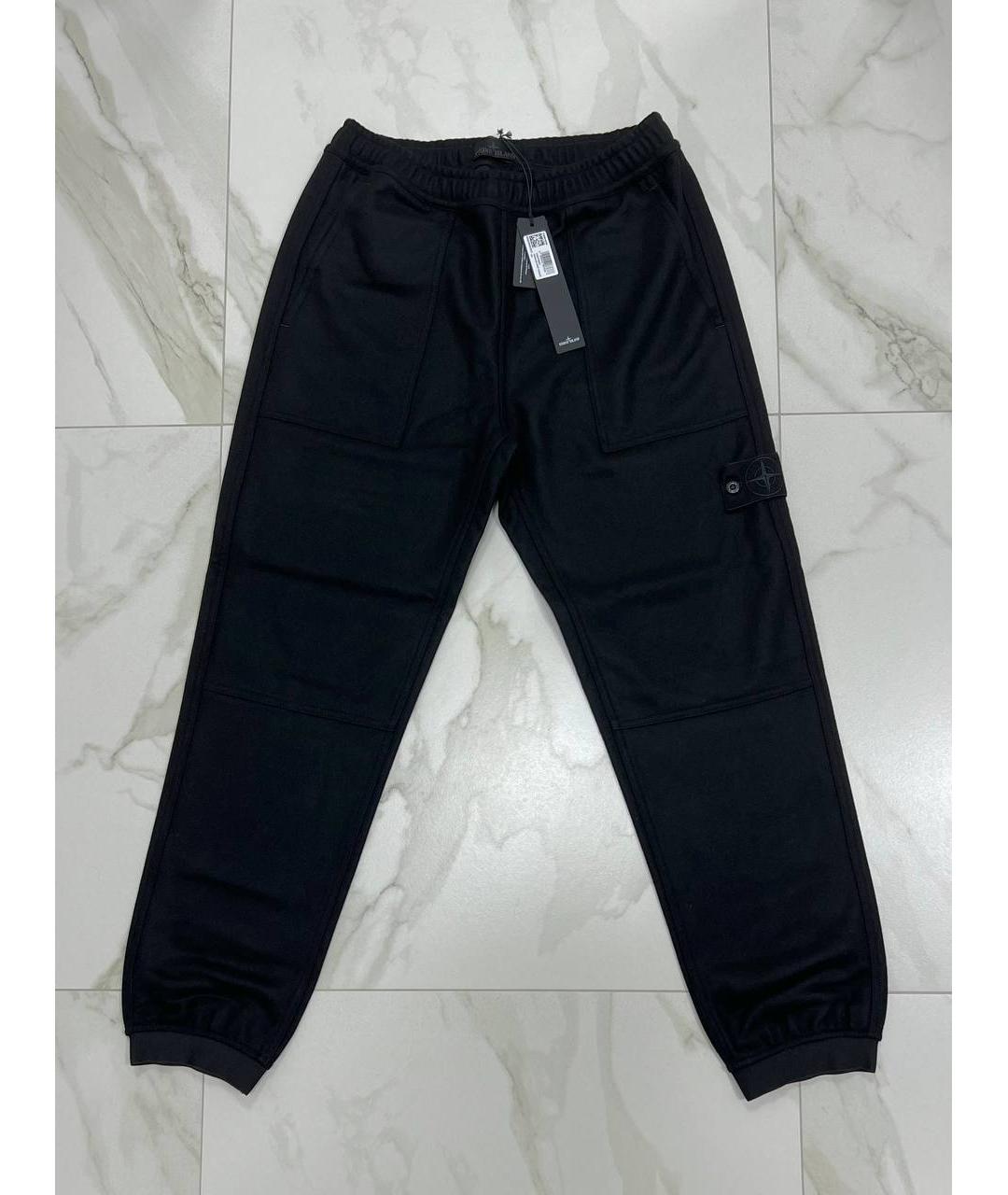 STONE ISLAND Черные повседневные брюки, фото 10