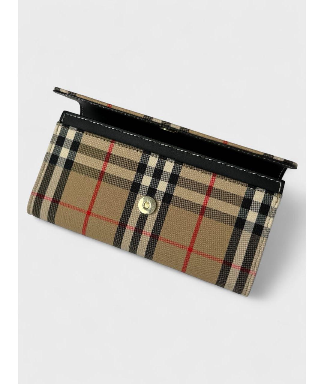 BURBERRY Коричневый кожаный кошелек, фото 2