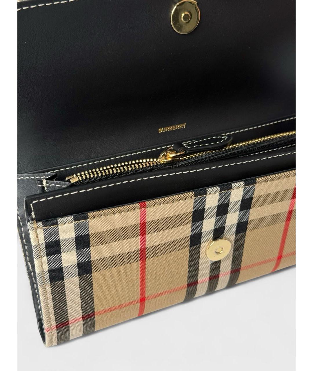 BURBERRY Коричневый кожаный кошелек, фото 3