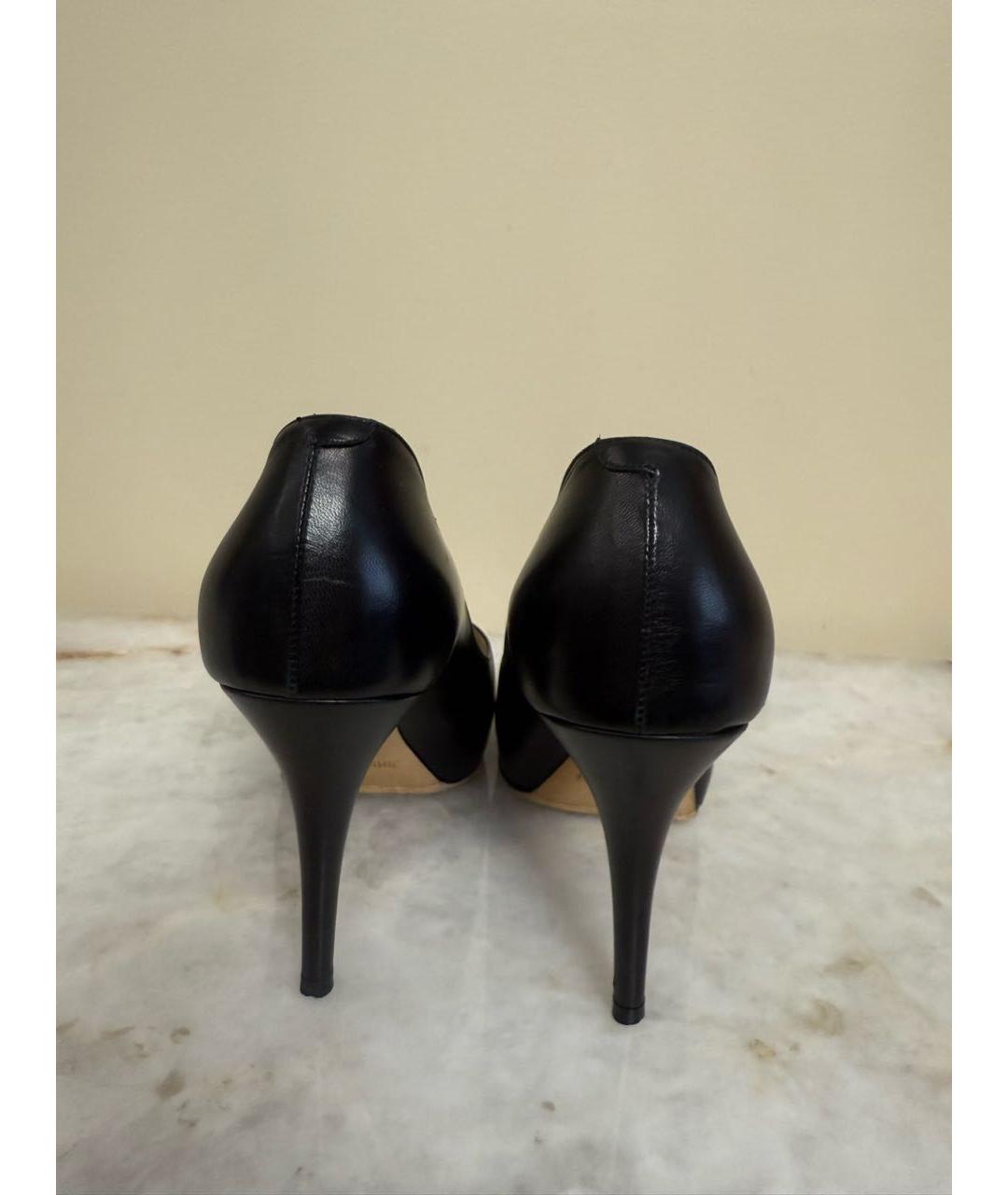 JIMMY CHOO Черные кожаные босоножки, фото 4