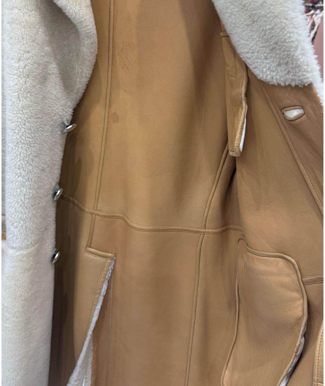 MARNI Бежевая шерстяная дубленка, фото 3