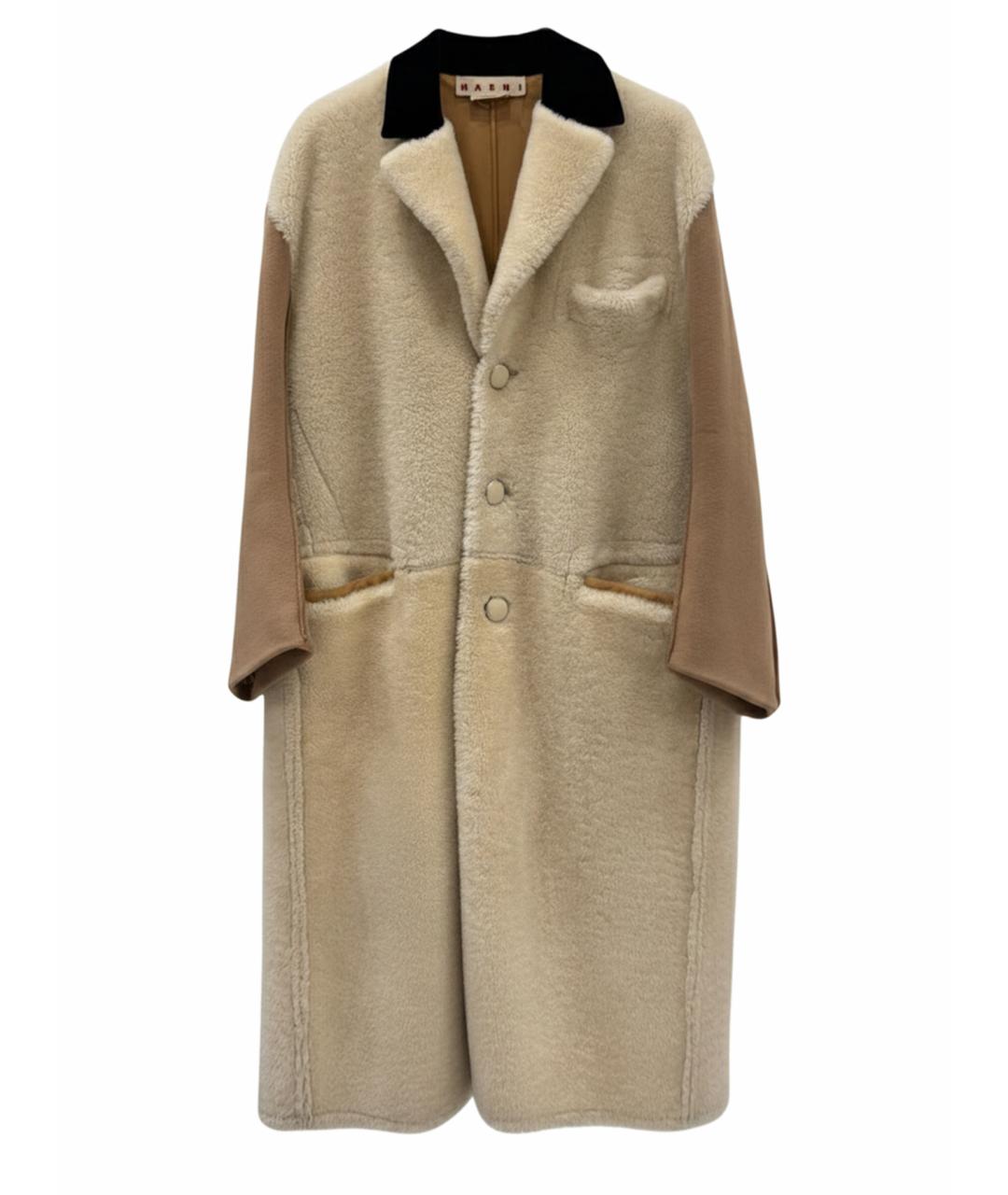 MARNI Бежевая шерстяная дубленка, фото 1