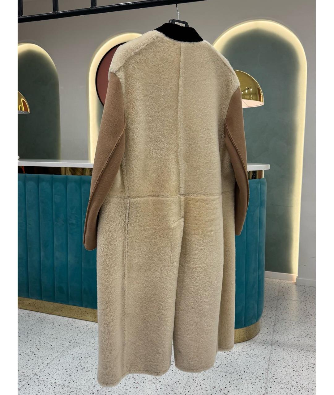 MARNI Бежевая шерстяная дубленка, фото 2