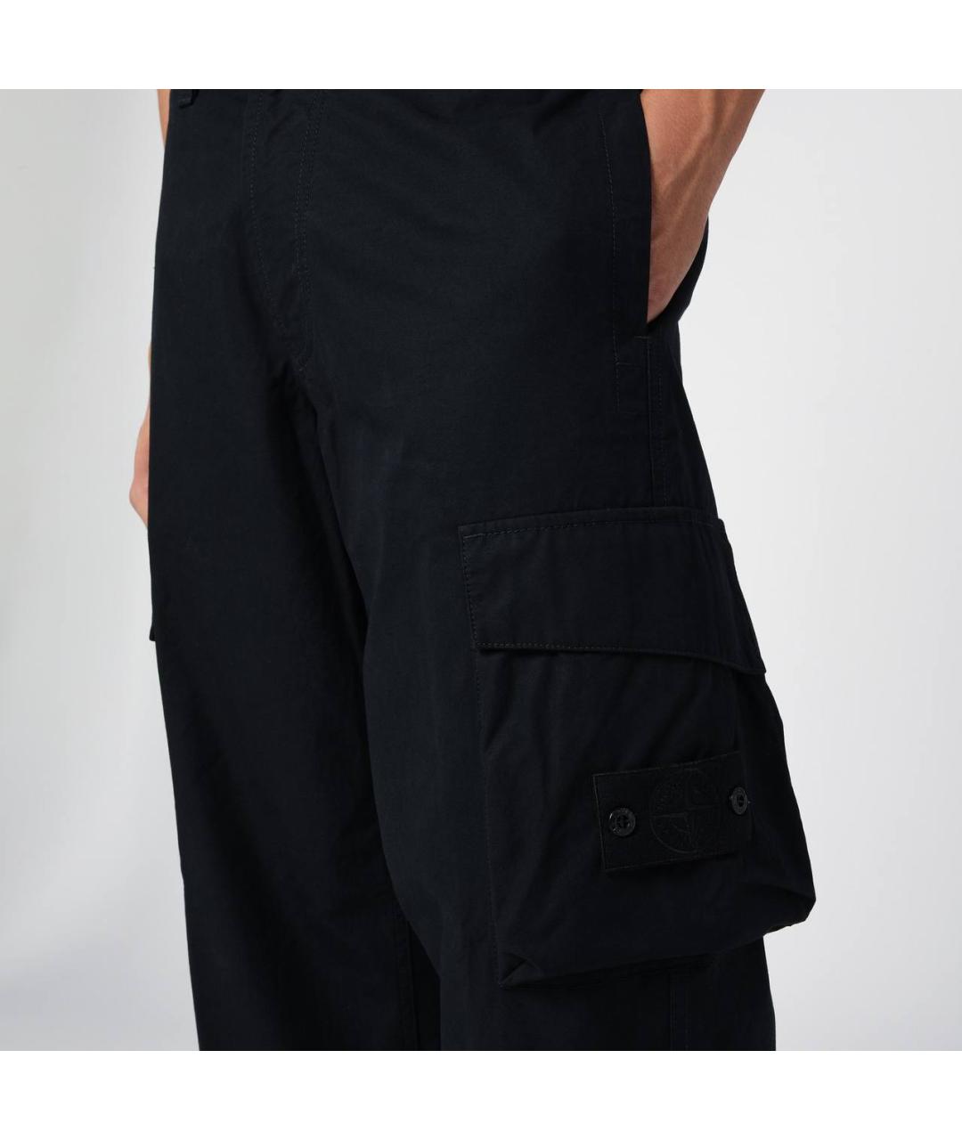 STONE ISLAND Черные повседневные брюки, фото 8