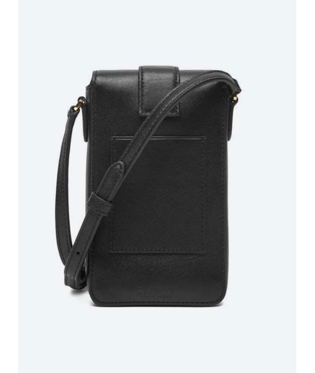 POLO RALPH LAUREN Черная кожаная сумка через плечо, фото 2