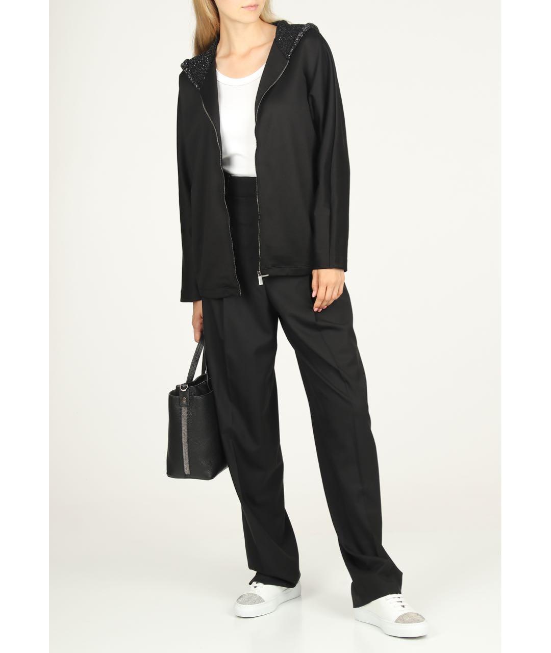 FABIANA FILIPPI Черный хлопковый костюм с брюками, фото 4
