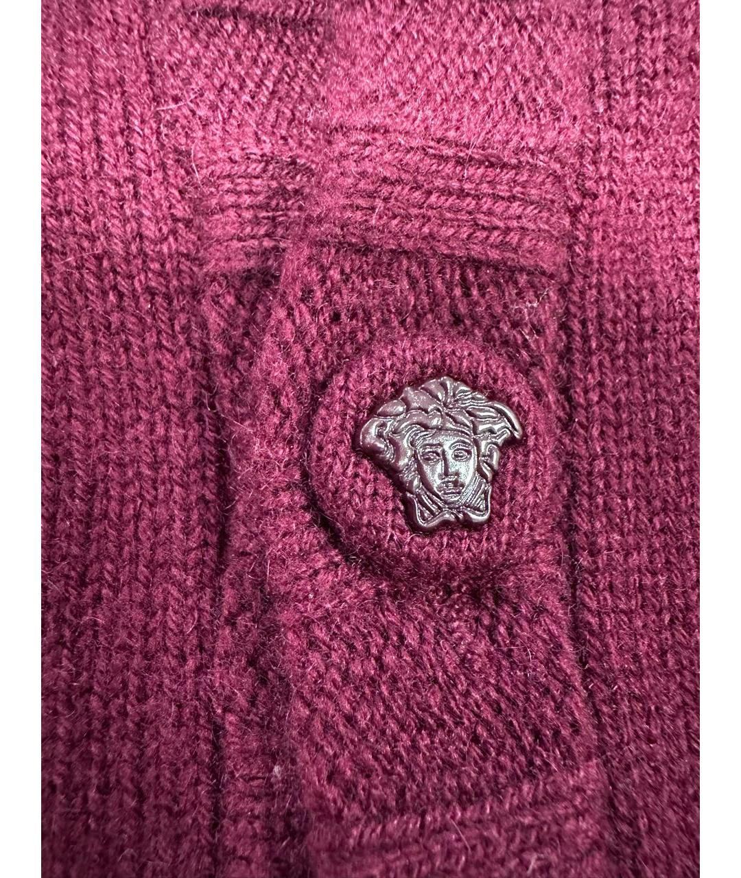 VERSACE Бордовая кашемировая жилетка, фото 5