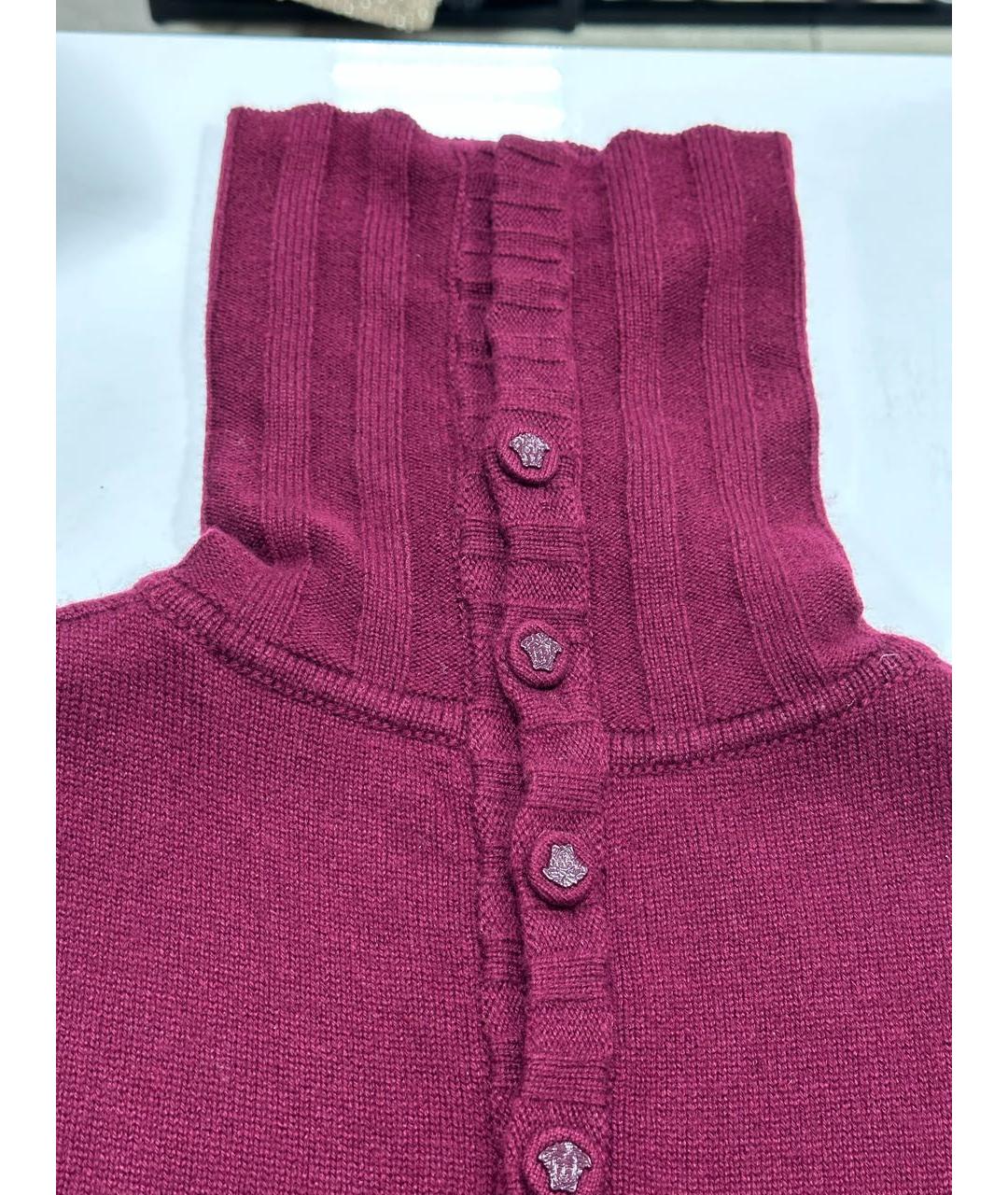 VERSACE Бордовая кашемировая жилетка, фото 4