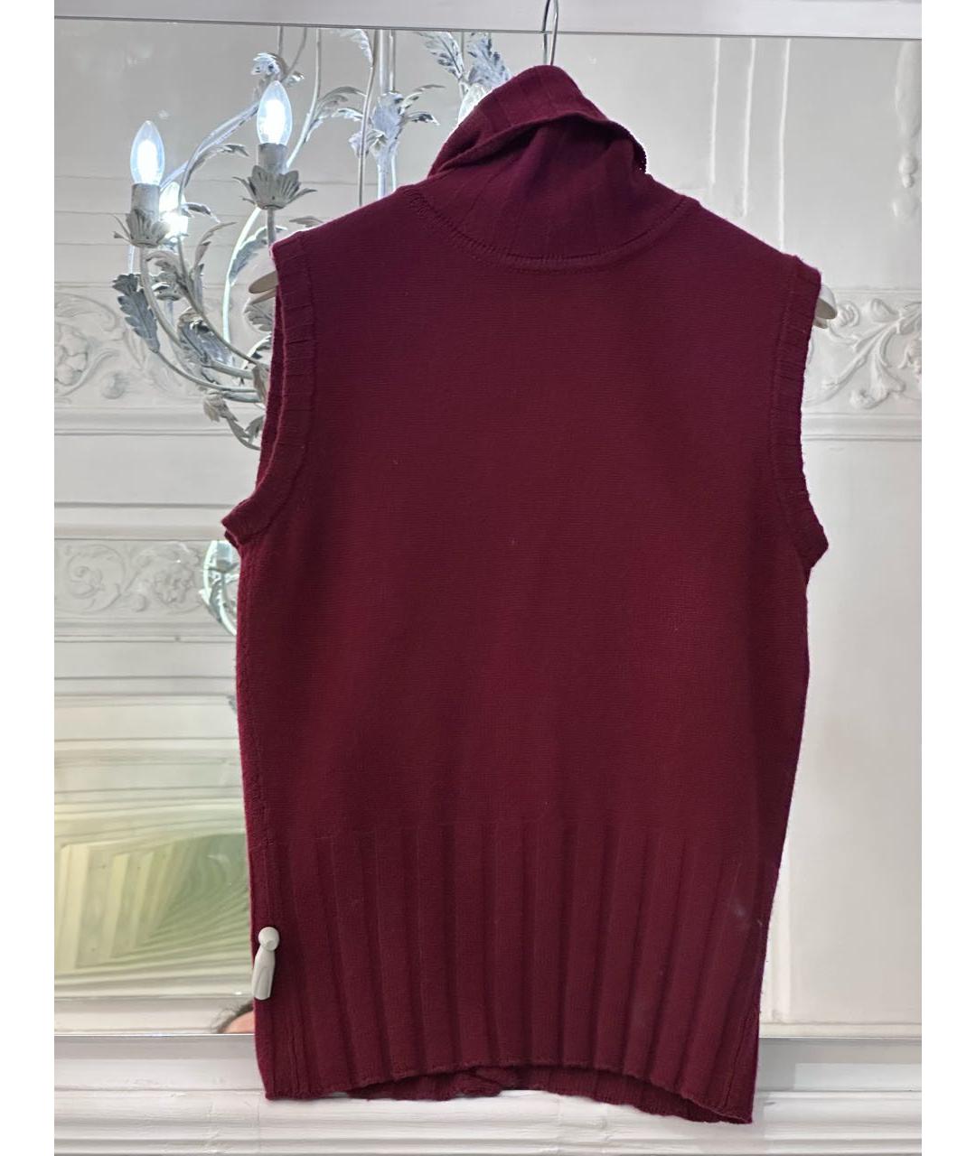 VERSACE Бордовая кашемировая жилетка, фото 2