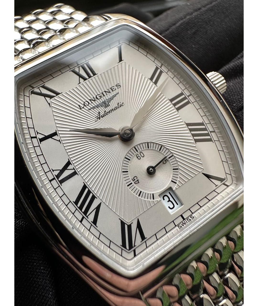 LONGINES Серебряные стальные часы, фото 5