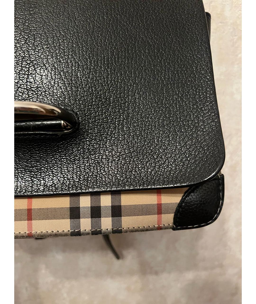 BURBERRY Черная кожаная сумка через плечо, фото 4