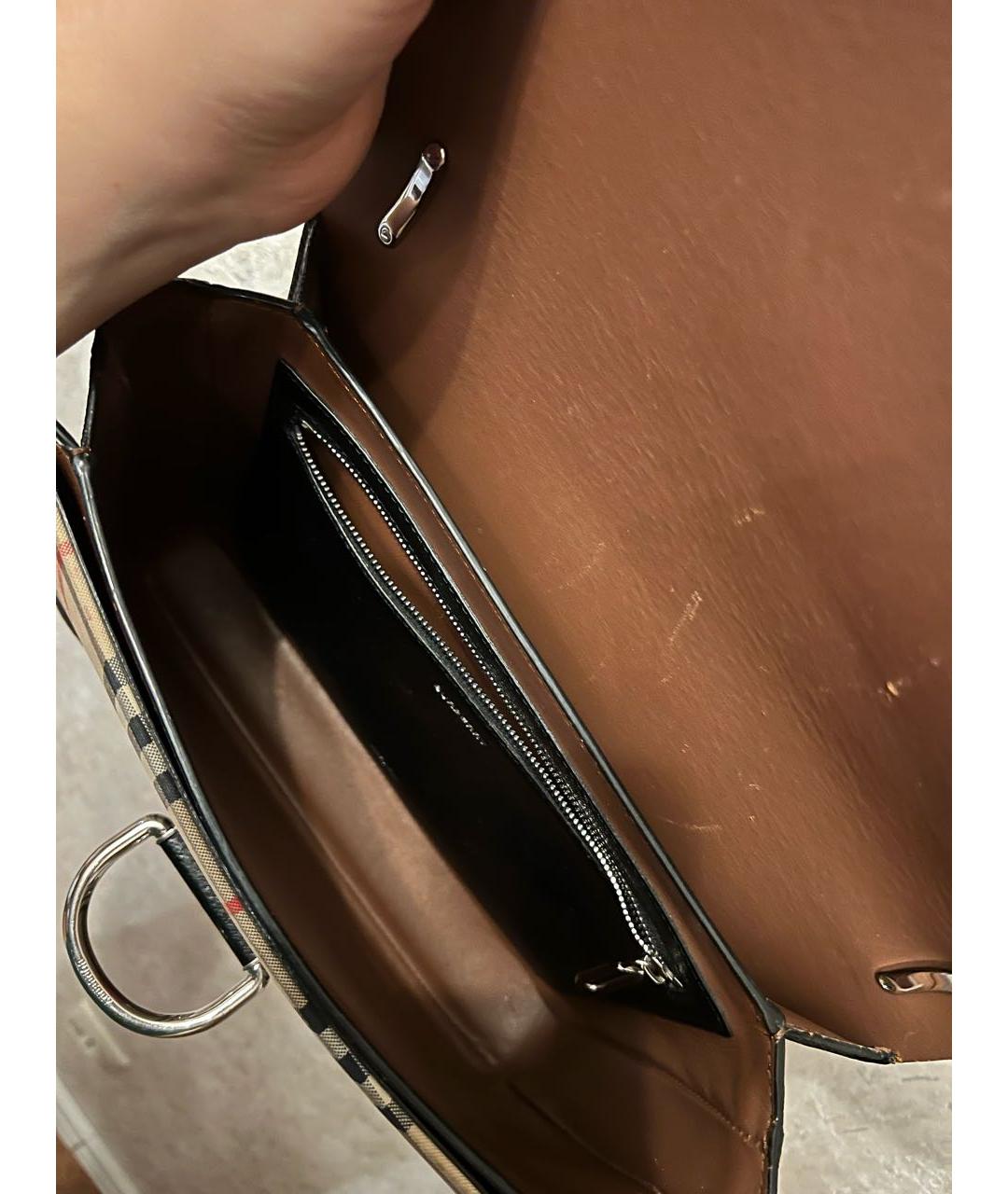 BURBERRY Черная кожаная сумка через плечо, фото 7
