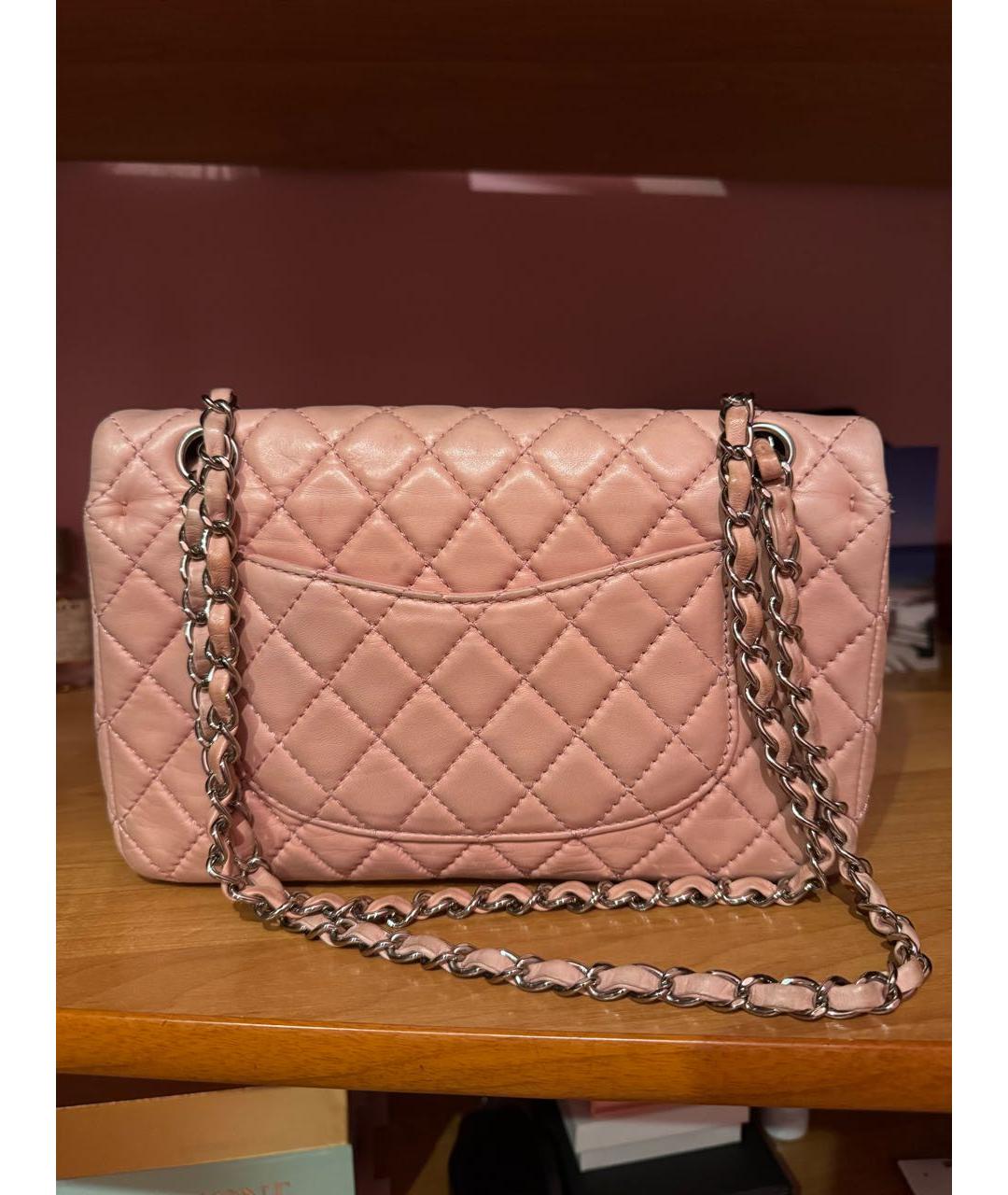 CHANEL Розовая кожаная сумка через плечо, фото 2
