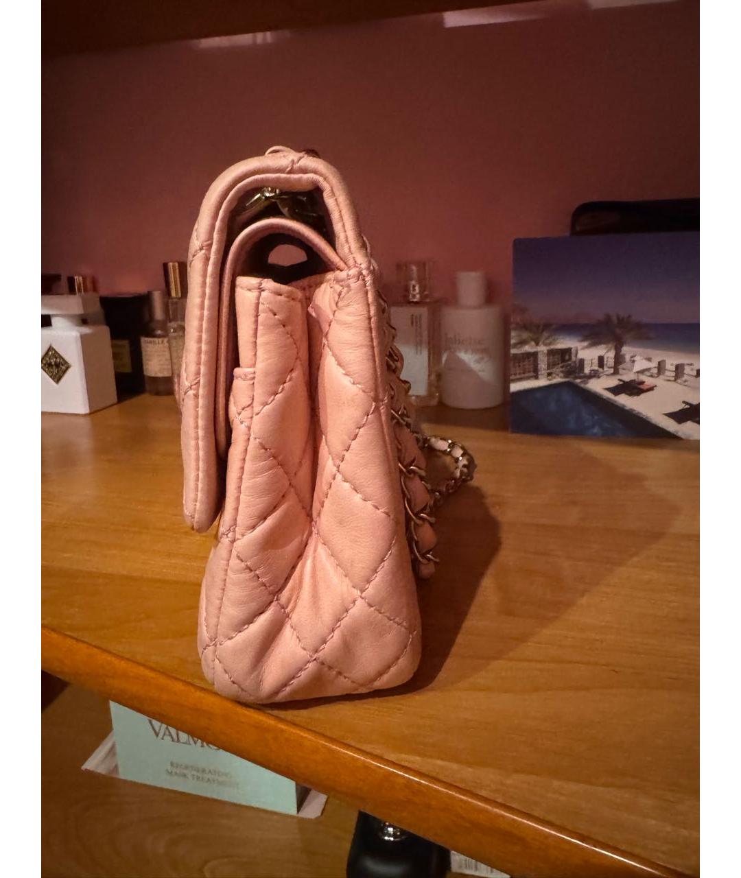 CHANEL Розовая кожаная сумка через плечо, фото 3