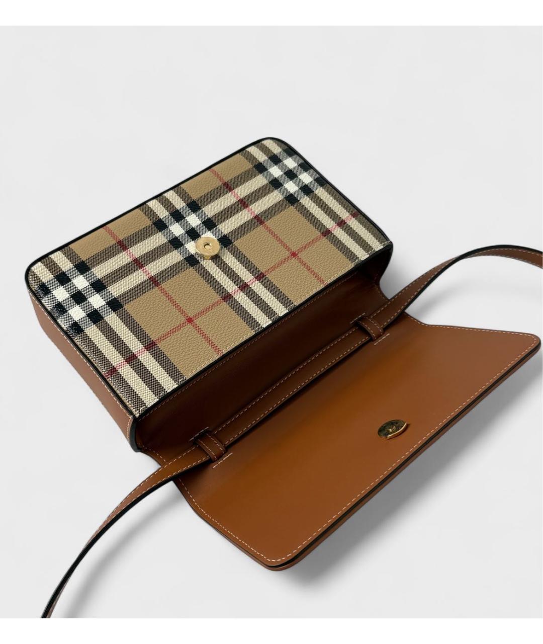 BURBERRY Коричневая кожаная сумка через плечо, фото 3