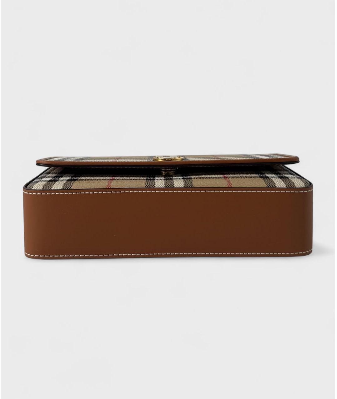 BURBERRY Коричневая кожаная сумка через плечо, фото 4