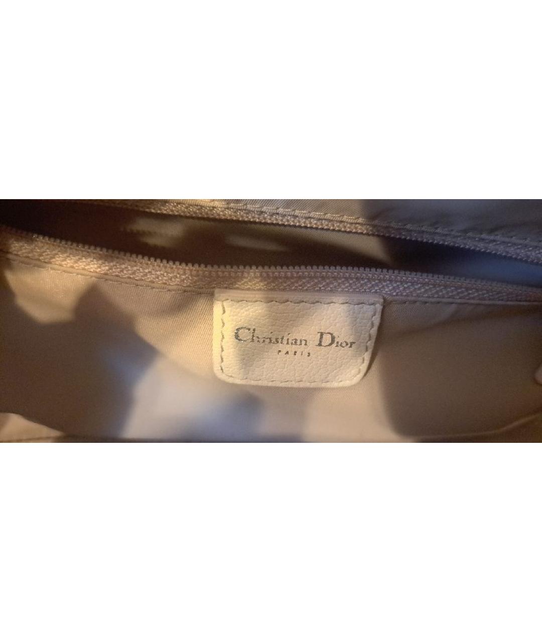 CHRISTIAN DIOR Бежевая сумка с короткими ручками, фото 6