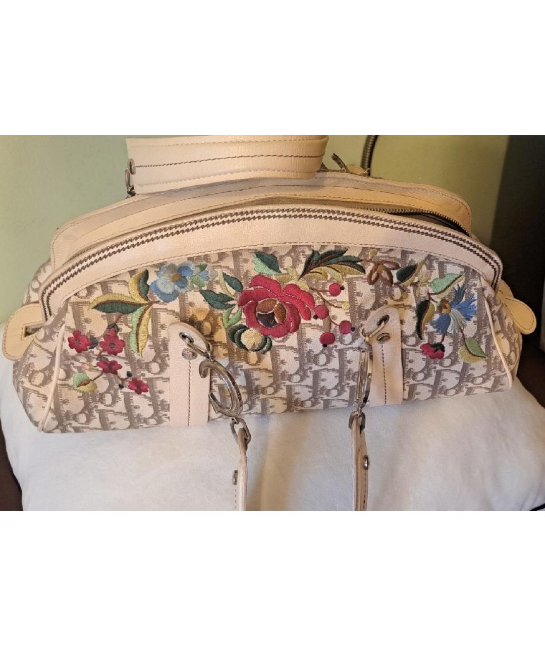 CHRISTIAN DIOR Бежевая сумка с короткими ручками, фото 5