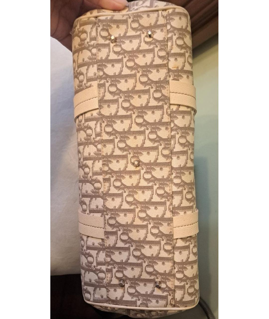 CHRISTIAN DIOR Бежевая сумка с короткими ручками, фото 4