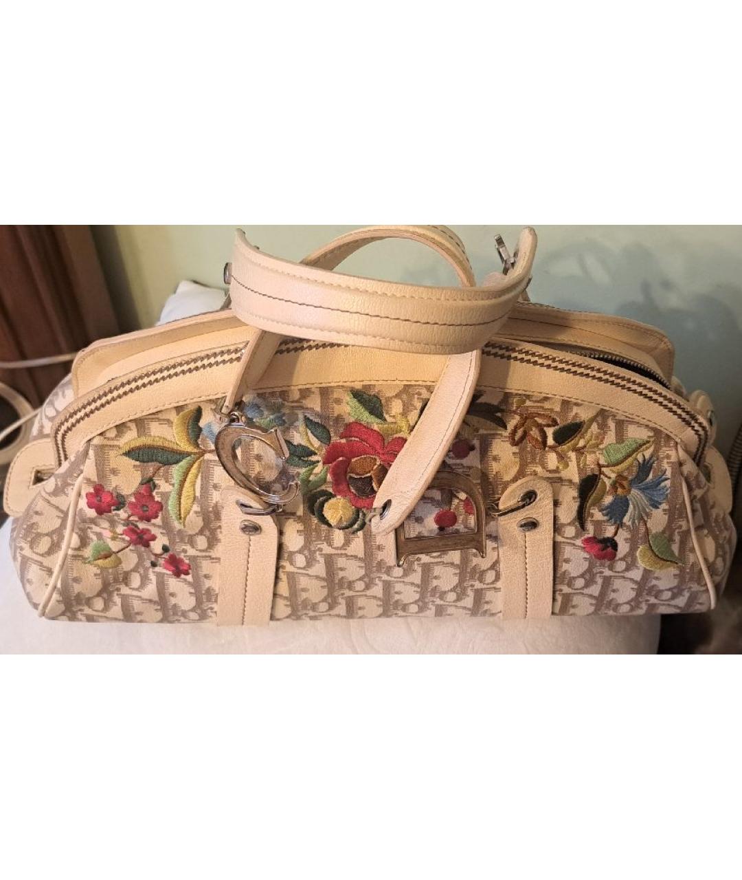 CHRISTIAN DIOR Бежевая сумка с короткими ручками, фото 8