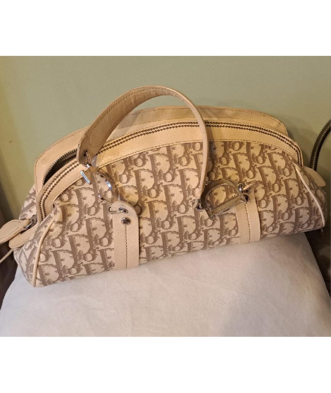 CHRISTIAN DIOR Бежевая сумка с короткими ручками, фото 2