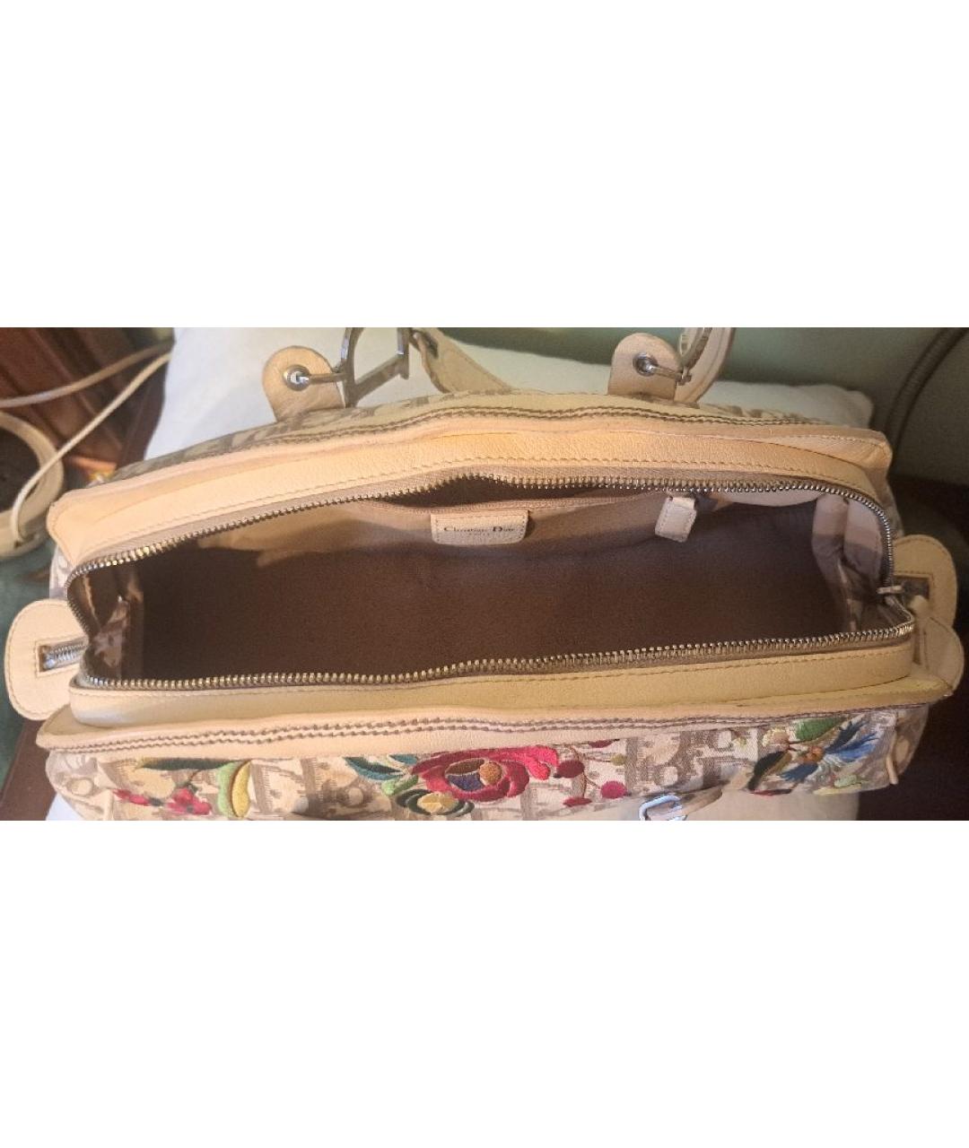 CHRISTIAN DIOR Бежевая сумка с короткими ручками, фото 7