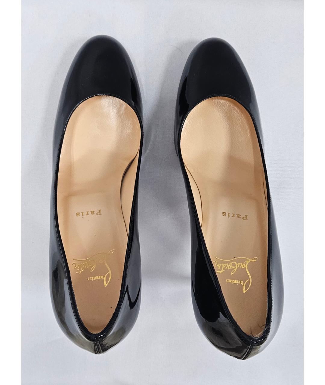 CHRISTIAN LOUBOUTIN Черные туфли из лакированной кожи, фото 3