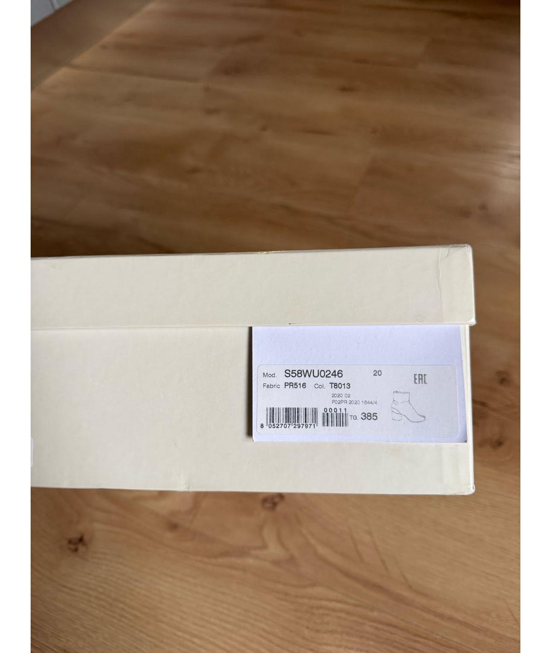 MAISON MARGIELA Черные кожаные ботинки, фото 6