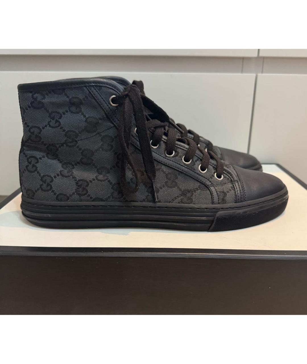 GUCCI Черные текстильные кеды, фото 9