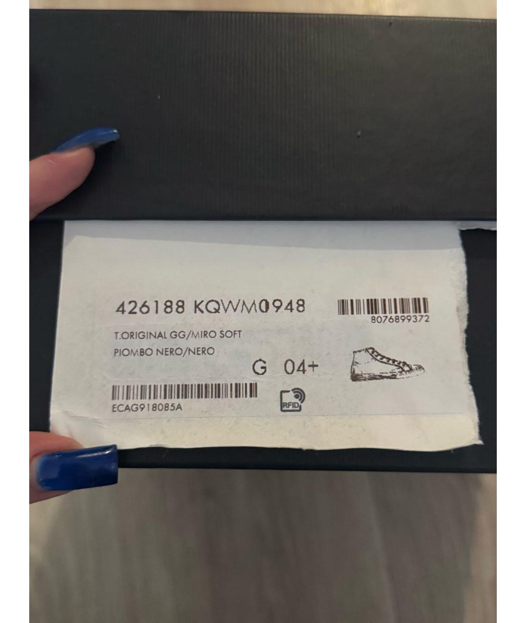 GUCCI Черные текстильные кеды, фото 8