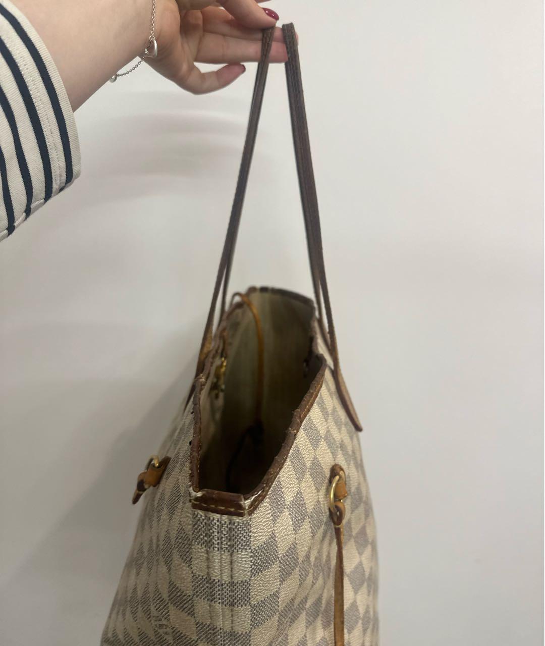 LOUIS VUITTON Белая сумка с короткими ручками, фото 6