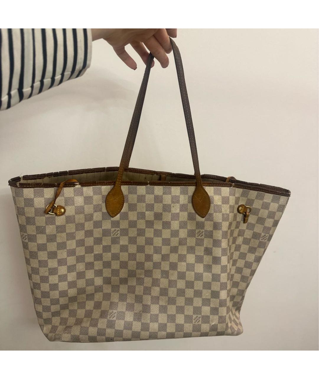 LOUIS VUITTON Белая сумка с короткими ручками, фото 4