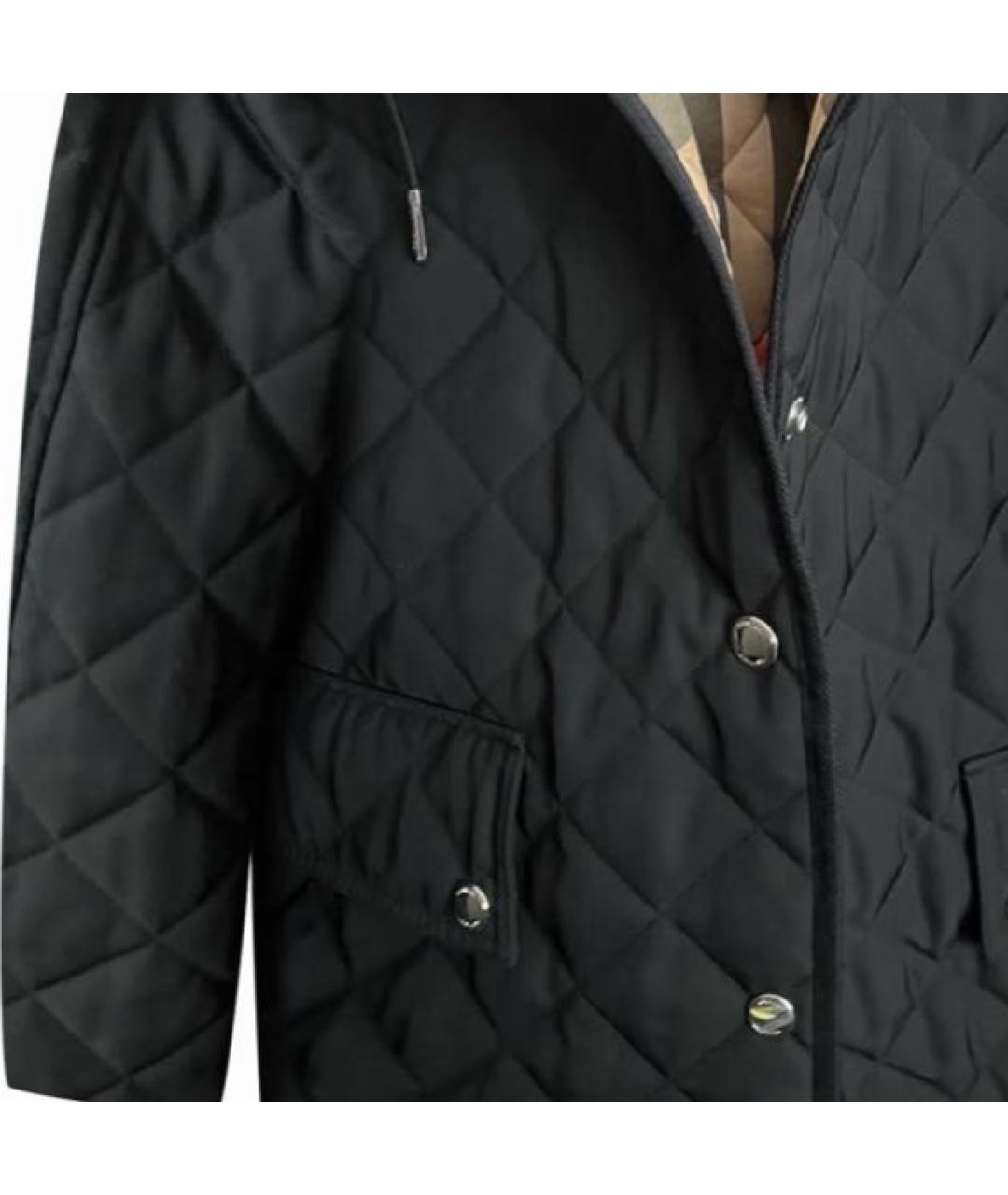 BURBERRY Черная полиэстеровая куртка, фото 4