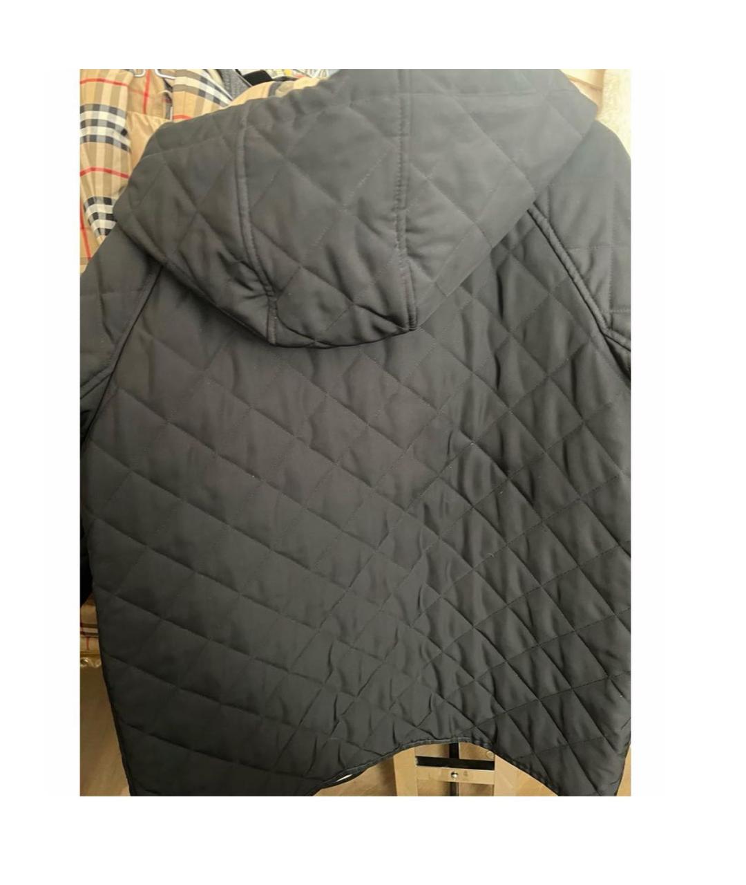 BURBERRY Черная полиэстеровая куртка, фото 2