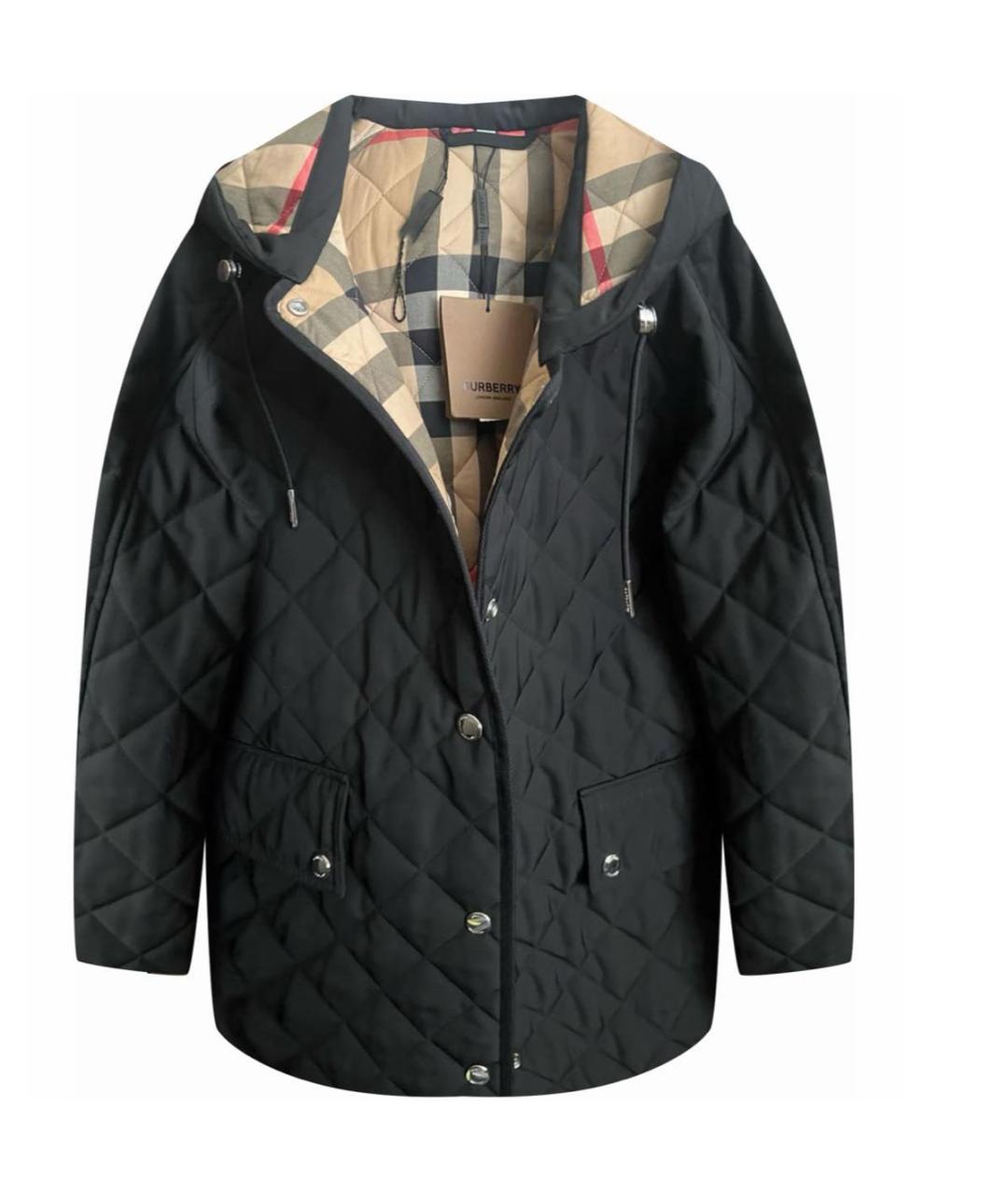 BURBERRY Черная полиэстеровая куртка, фото 1