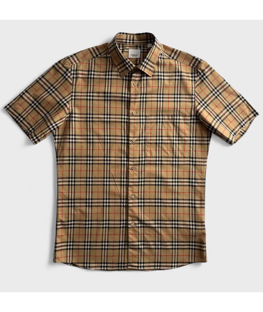 BURBERRY Коричневая хлопковая кэжуал рубашка, фото 5