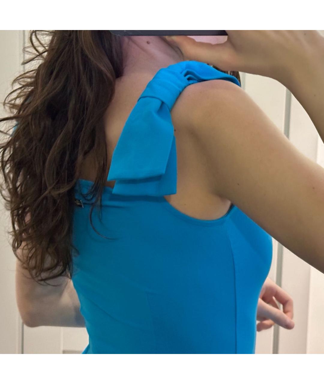 BLUGIRL Синее полиамидовое коктейльное платье, фото 6