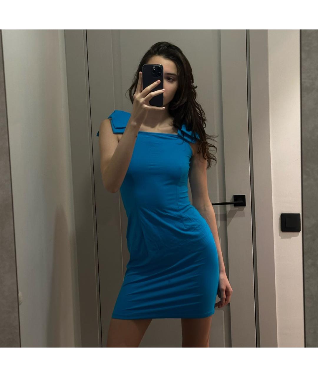 BLUGIRL Синее полиамидовое коктейльное платье, фото 5