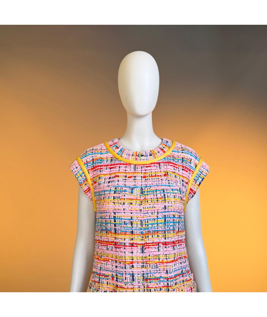 CHANEL Мульти твидовое коктейльное платье, фото 4