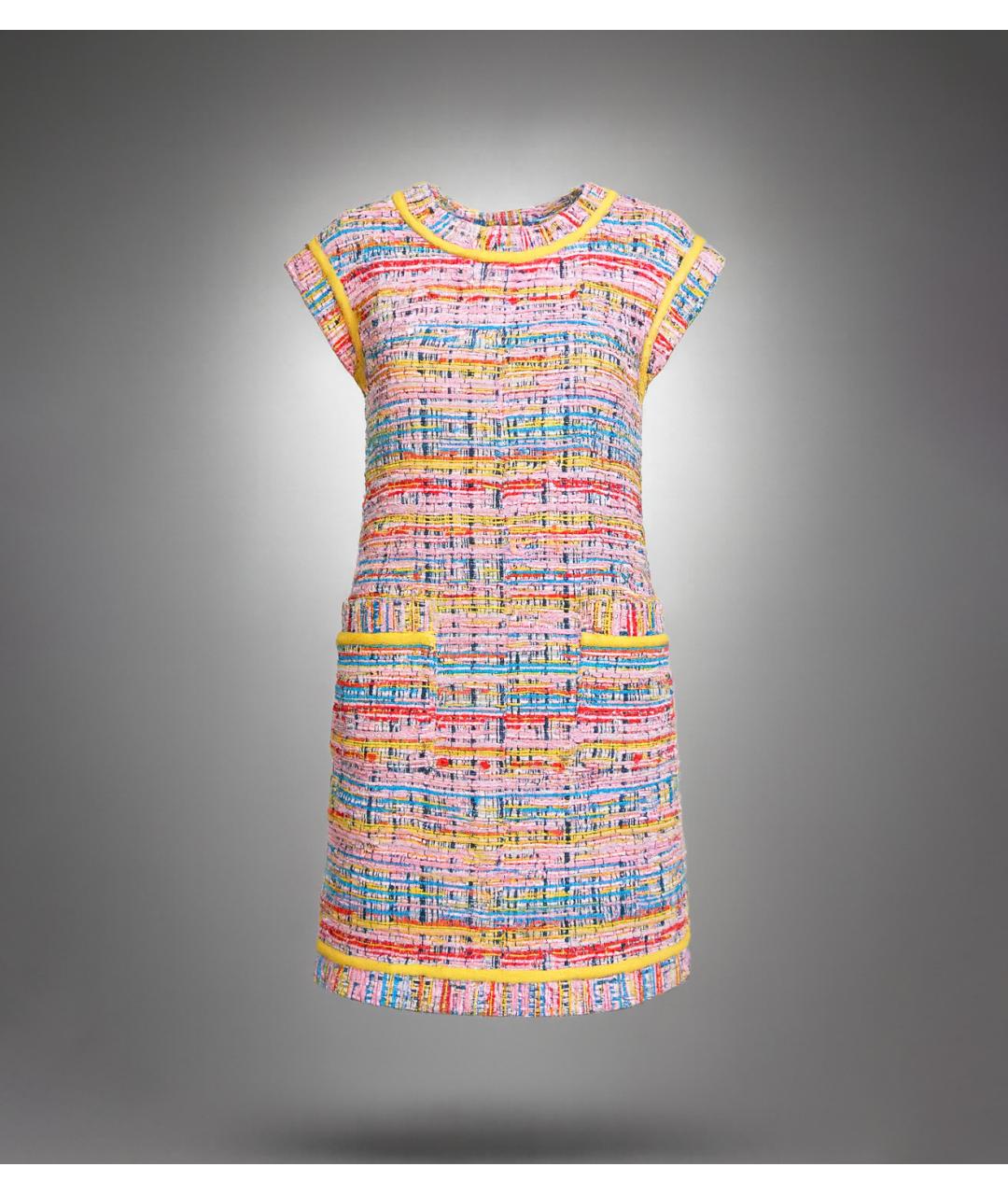 CHANEL Мульти твидовое коктейльное платье, фото 5