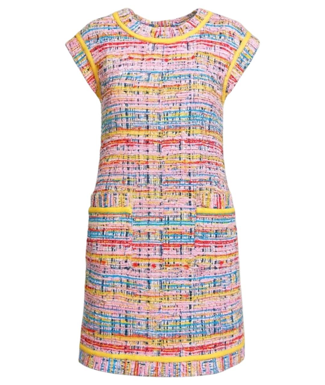 CHANEL Мульти твидовое коктейльное платье, фото 1