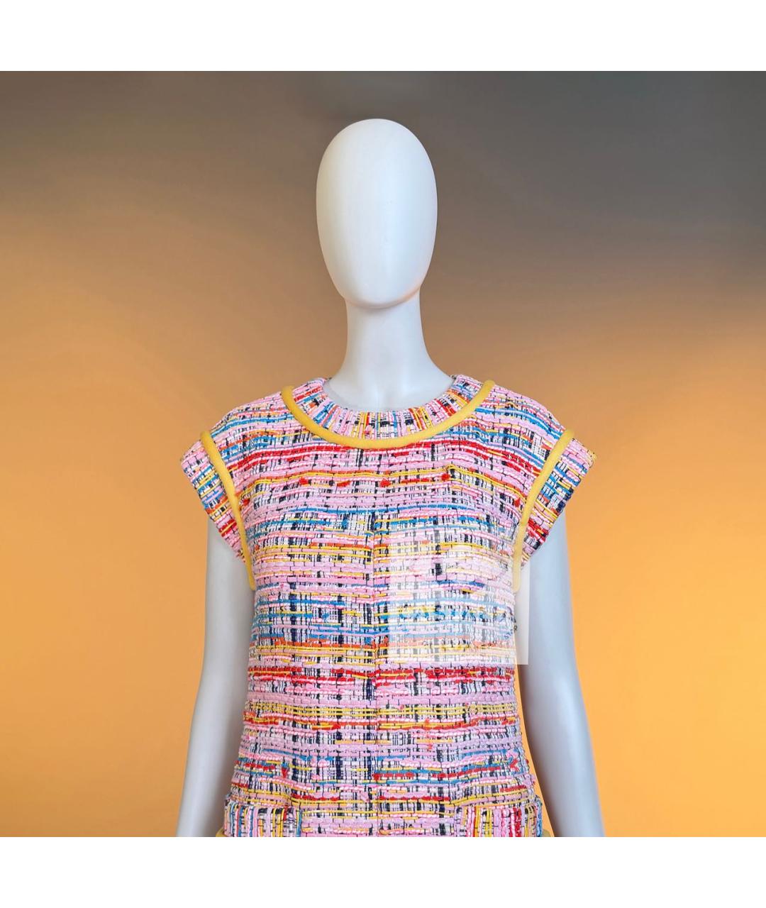 CHANEL Мульти твидовое коктейльное платье, фото 5