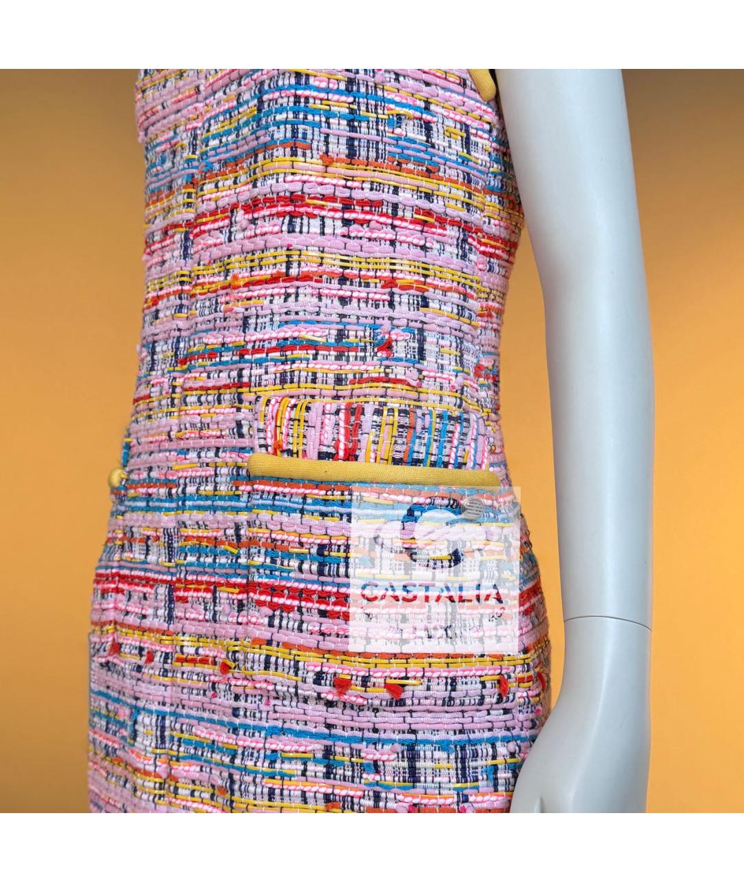 CHANEL Мульти твидовое коктейльное платье, фото 6