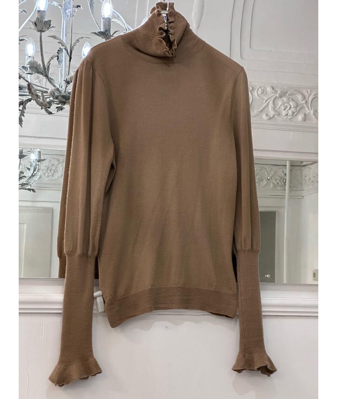 RALPH LAUREN Бежевая шерстяная водолазка, фото 8