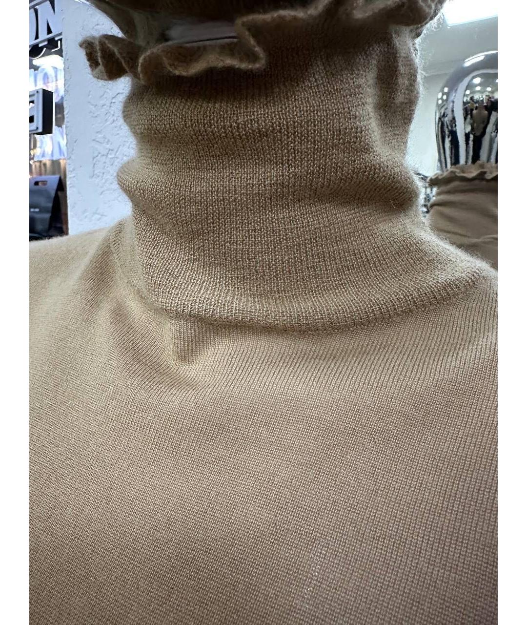 RALPH LAUREN Бежевая шерстяная водолазка, фото 6
