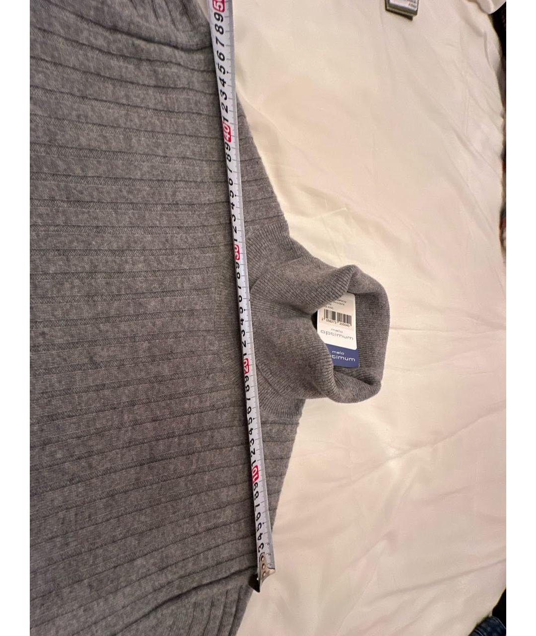 MALO Серая шерстяная водолазка, фото 8