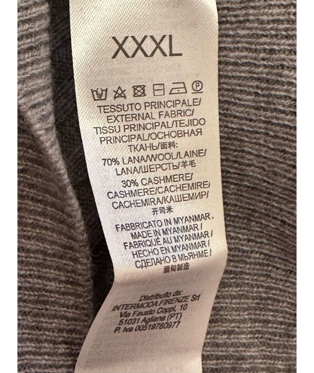 MALO Серая шерстяная водолазка, фото 6