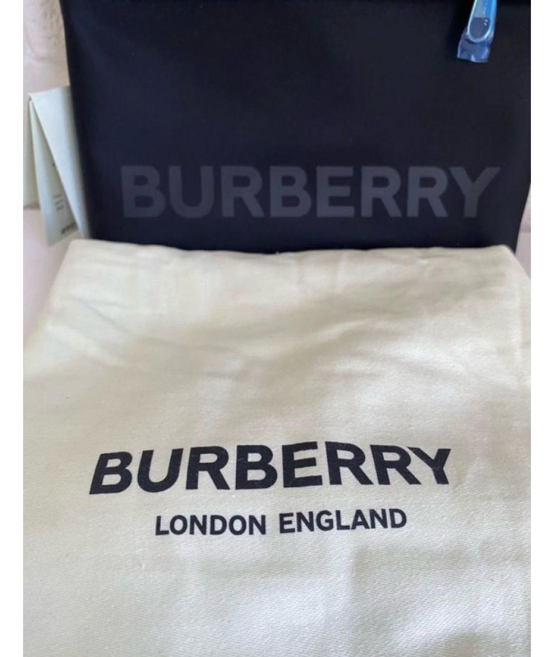 BURBERRY Черная синтетическая сумка на плечо, фото 4