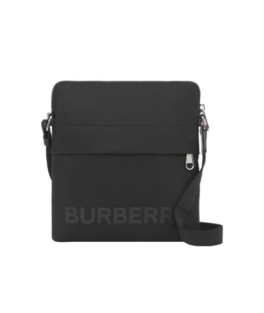 BURBERRY Черная синтетическая сумка на плечо, фото 1