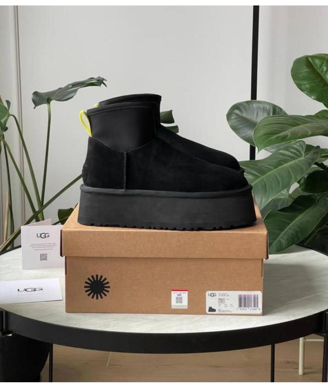 UGG AUSTRALIA Черные замшевые ботинки, фото 6